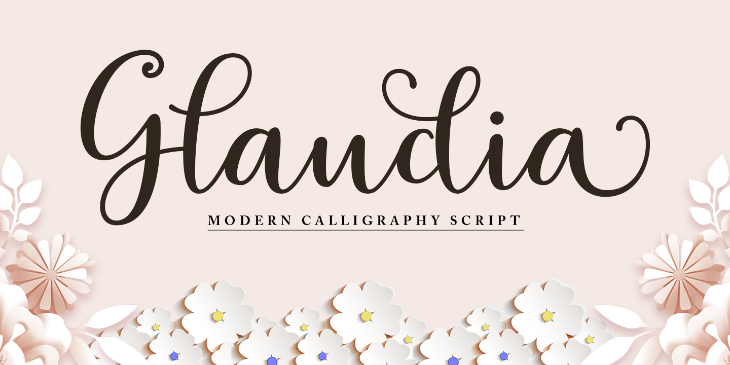 Glaudia Script Font preview